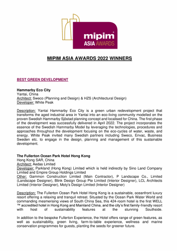 MIPIM ASIA AWARDS 2022 WINNERS LIST with description.pdf